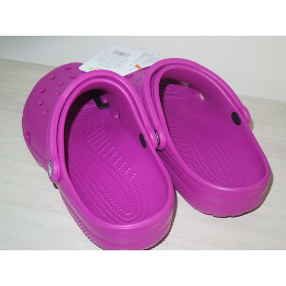 Crocs 10001-6SV Men's Sz 8 Women's Sz 10 Fuchsia Fun Classic Clogs - Picture 5 of 9